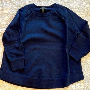 100% merino wool navy swing sweater from J. Crew, size S